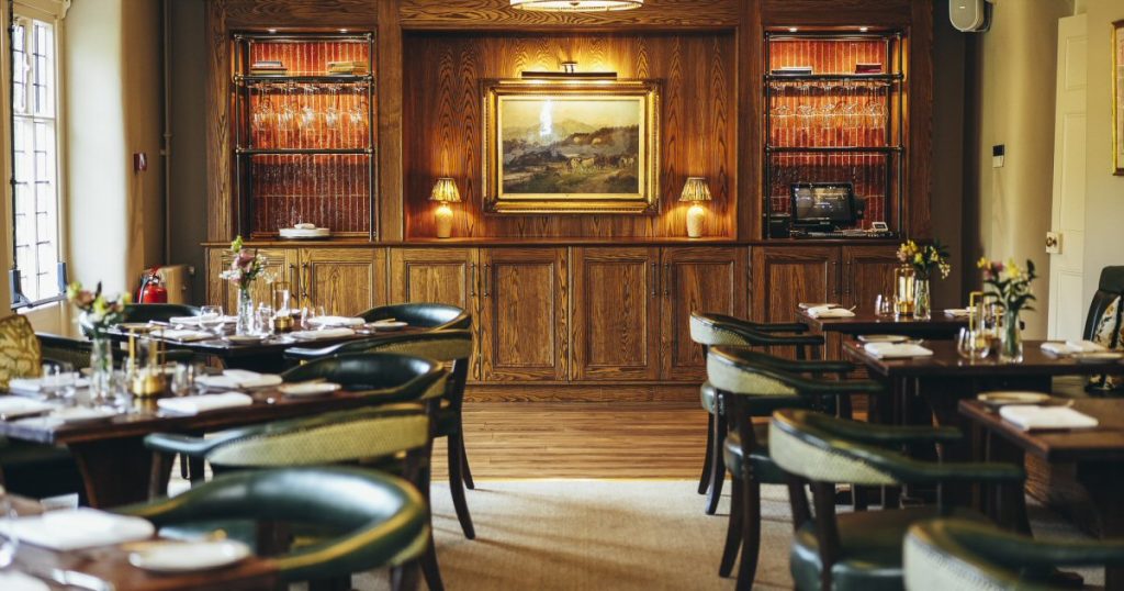 The dining room at The Peacock at Rowsley