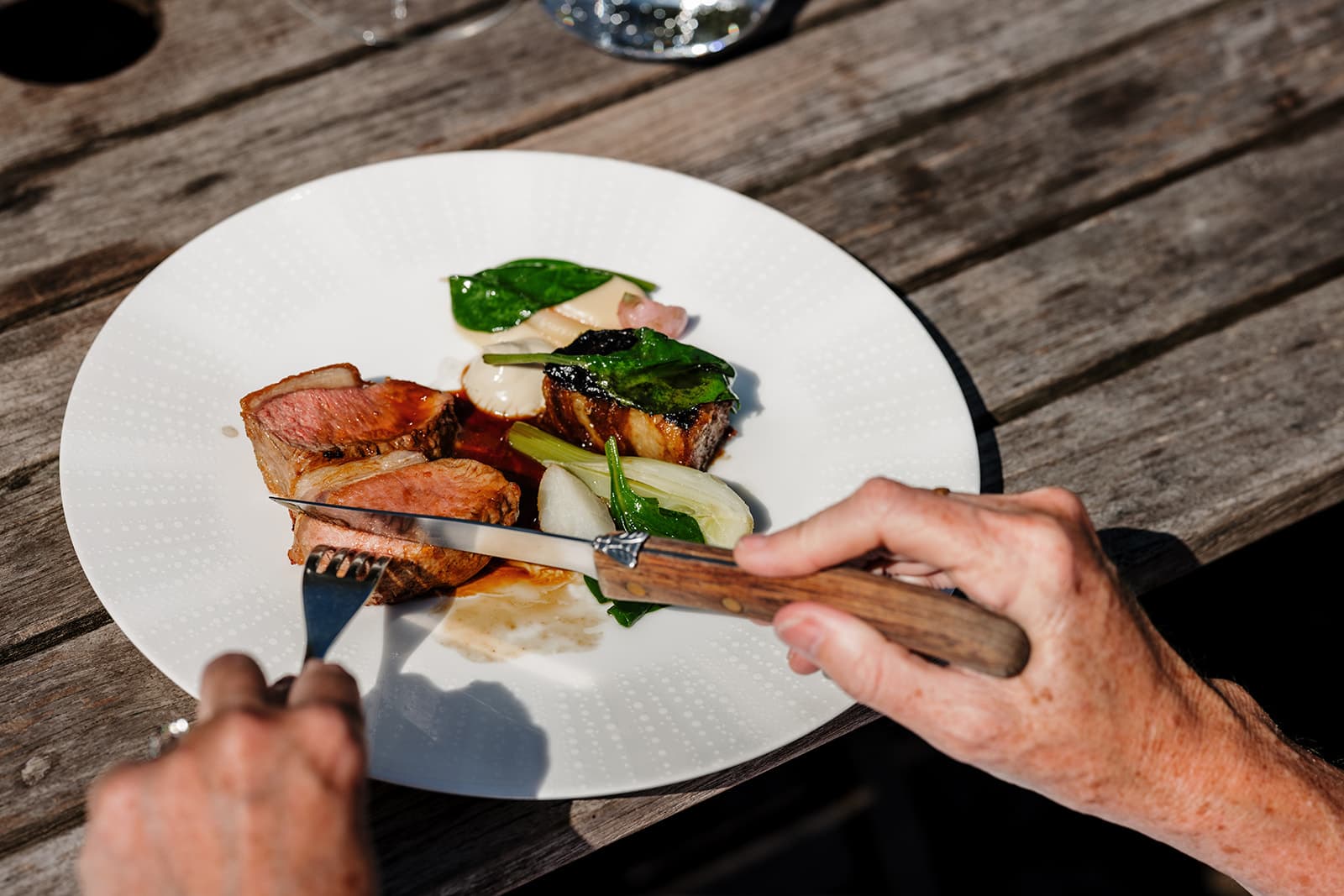 Outdoor dining at The Peacock at Rowsley