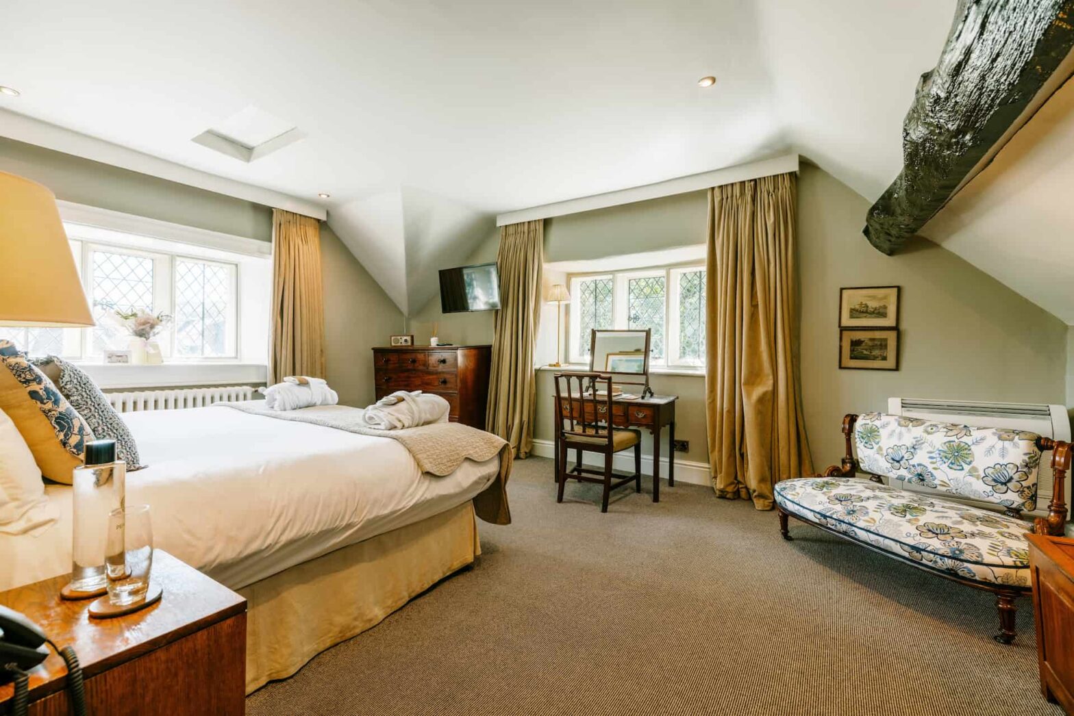 A bedroom suite at The Peacock at Rowsley