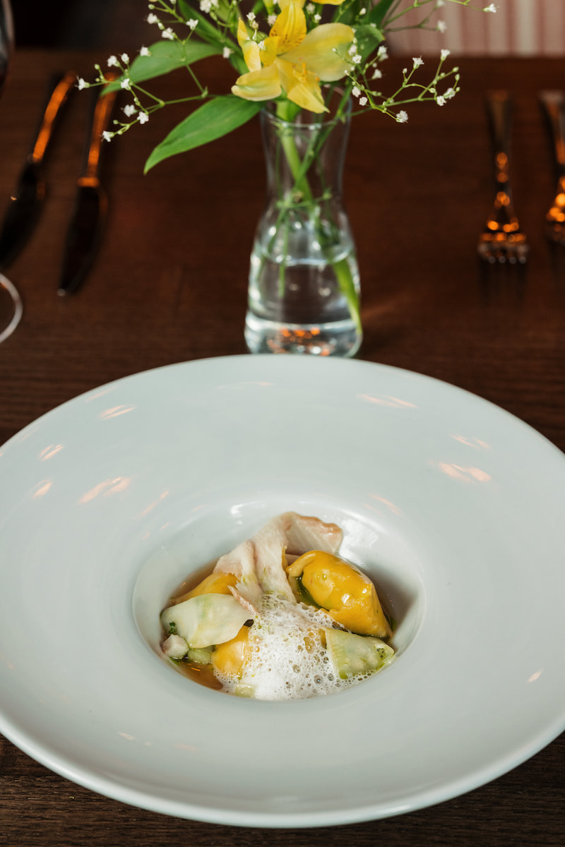 Plated-fish-pasta-dish-peacock-rowsley