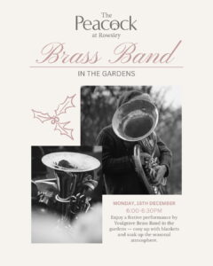 Beige Red Black Minimalist Vintage Music Band Concert Christmas Poster